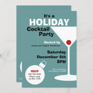 Invitation Retro Modern Holiday Party