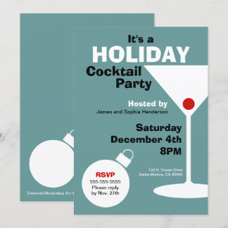 Invitation Retro Modern Holiday Party
