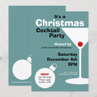 Invitation rétro moderne à la fête de Noël