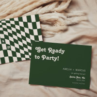 Retro Moderne Chic Dark Green Checker Enregistrer