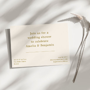 Invitation Rétro Moderne Minimaliste Élégant Mariage Douche