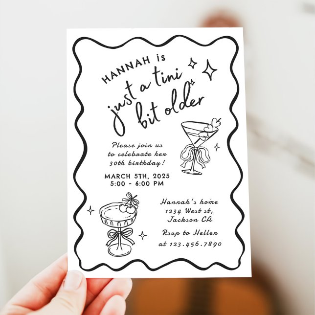 Invitation Rétro Moderne Un Peu Plus Âgé 30e Anniversaire (Créateur téléchargé)