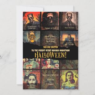 Invitation Retro Monster Movie Horreur Halloween Party