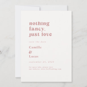 Invitation Retro Nothing Fancy just love save date