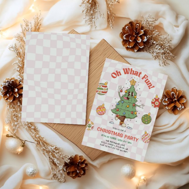 Invitation Rétro Oh Quelle Amusement de Noël (Créateur téléchargé)