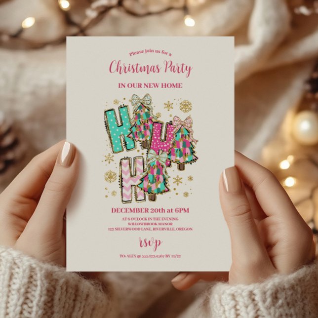 Invitation Retro Pink Nutcracker Christmas  (Créateur téléchargé)