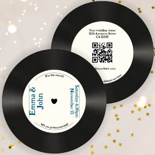 Invitation Retro Pour Le Mariage De Musique Vintage Record Cl