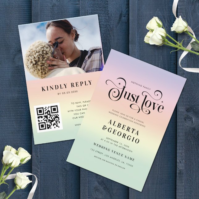 Invitation Retro Rainbow Gay pride LGBTQ tout en un Mariage (Créateur téléchargé)