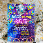 Invitation Retro Retour aux Années 80 Fête Colorée aux Néons<br><div class="desc">Transportez vos invités dans l'ère vibrante des années 80 avec nos invitations pour une fête d'anniversaire Neon Glow ! Ces invitations capturent l'essence des années 80 avec leurs couleurs néon vives et audacieuses, rappelant les enseignes néon emblématiques et les modes de l'époque. Les roses fluorescents, les bleus électriques, les jaunes...</div>