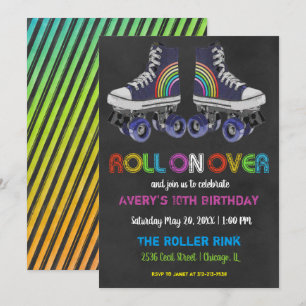 Invitation Retro Roller Skate Party