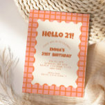 Invitation Retro Rouge Super Checker Motif fête d'anniversair<br><div class="desc">Retro Rouge Super Checker Motif fête d'anniversaire</div>