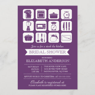 Invitation Rétro stock l'invitation de Fête de la mariée de