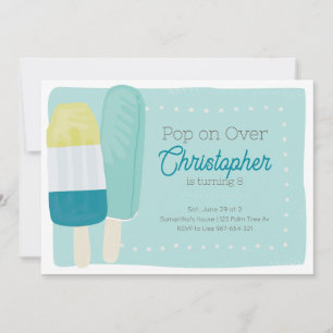 Invitation Retro Summer Popsicle Boys Anniversaire