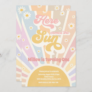 Invitation Retro Sunshine Anniversaire Ici Venez La Fête Du S
