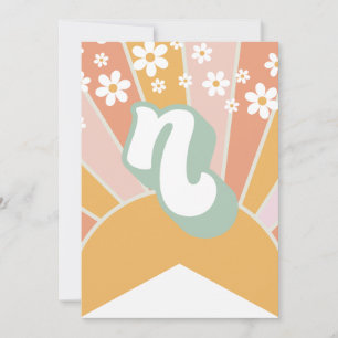 Invitation Retro Sunshine daisy boho floral bannière N