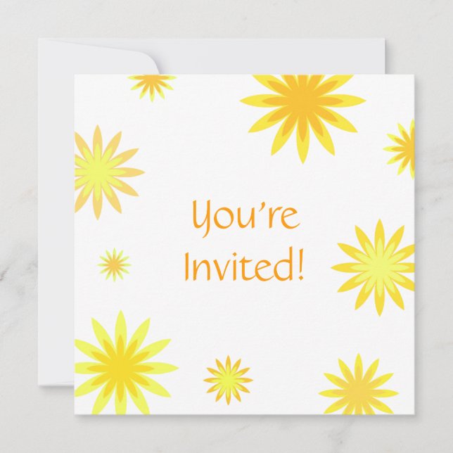 Invitation Retro Sunshine - Vous êtes invité (Devant)