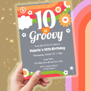 Invitation Retro Super 10e anniversaire