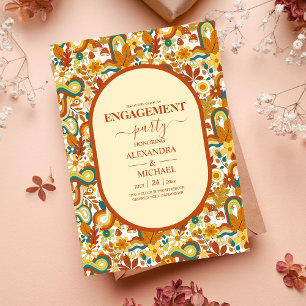 Invitation Retro Super 70's thème Muted Tones Mariage Invit