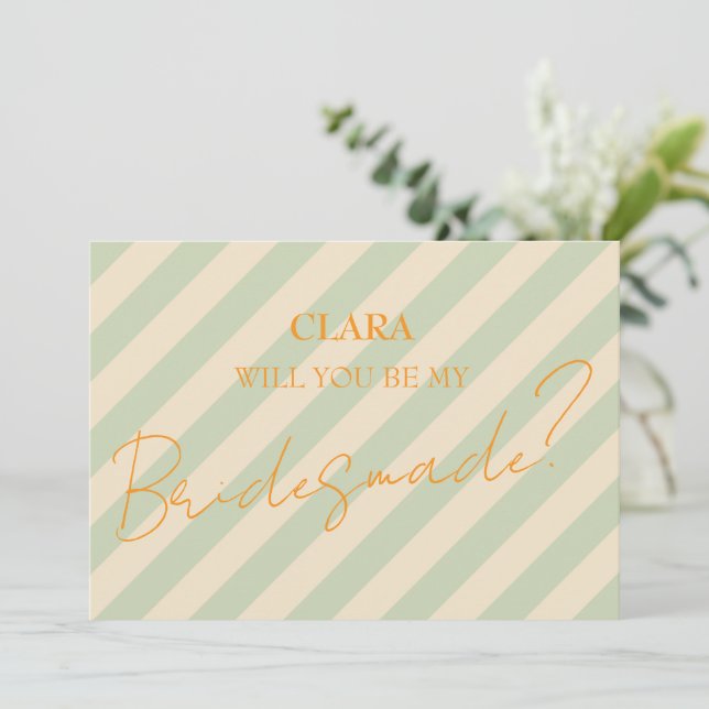 Invitation Retro Super coloré Wavy Boho Mariage Bridesmade (Debout devant)
