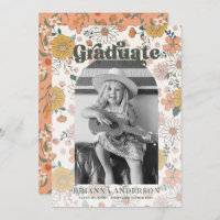 Retro Super Floral Arch Photo Kids Graduation