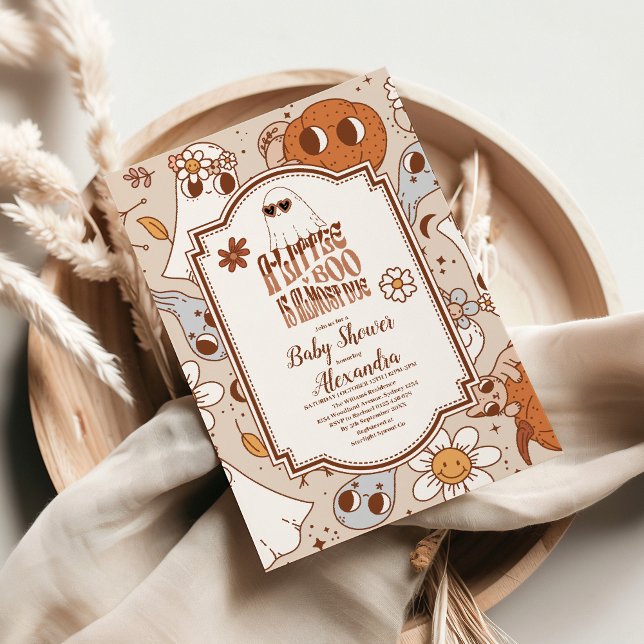 Invitation Retro Super Halloween Little Boo Baby shower (Créateur téléchargé)