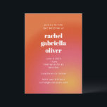 Invitation Rétro Super Orange simple Bat mitzvah en gras<br><div class="desc">Invitation de Bat mitzvah Super Orange simple et audacieuse</div>