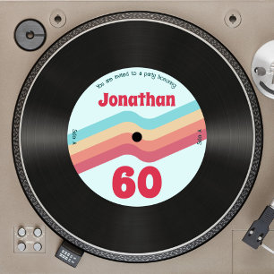 Invitation Retro Super Stripes 60e Anniversaire Musique Recor