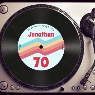 Invitation Retro Super Stripes 70e Anniversaire Musique Recor