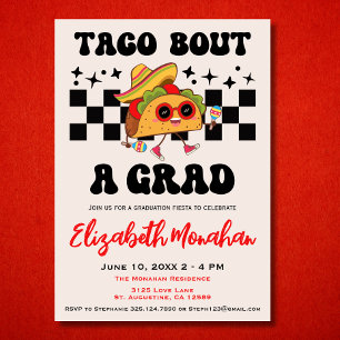 Invitation Retro Taco Bout A Grad Fiesta Grad Diplôme
