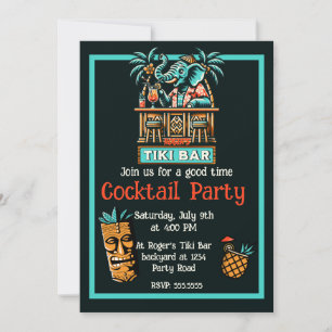 Invitation Retro Tiki Bar Cocktail Party
