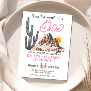 Invitation Retro Twin Girls Comment L'Occident A Été Un 1Er A