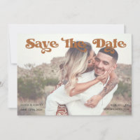 Retro Typographie Photo Enregistrer la date Invita