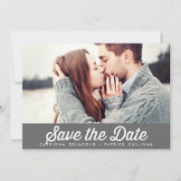 RETRO TYPOGRAPHY GRAY ENREGISTRER LA DATE ANNONCE