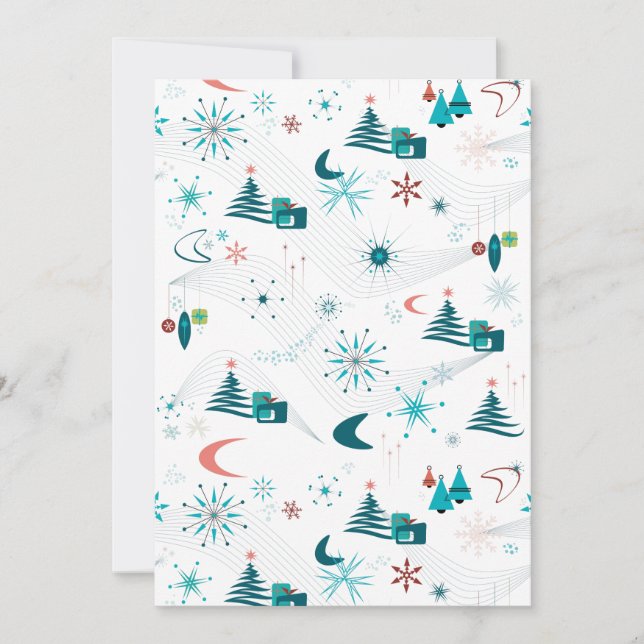 Invitation Retro Un Noël Go-Go (Devant)