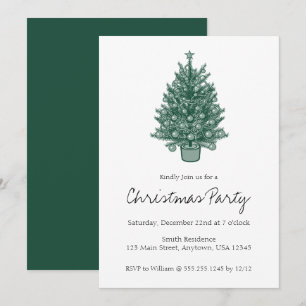 Invitation Retro Vintage fête de Noël