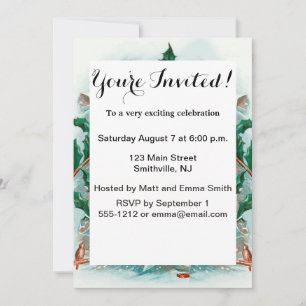 Invitation Retro Vintage Noël Cool Père Noël Salutation