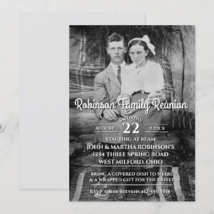 Invitation Retrouvailles de votre famille de photos Vintages
