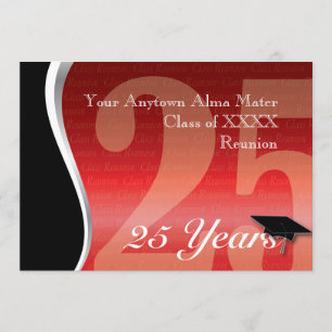 Invitation Retrouvailles personnalisables de 25 ans