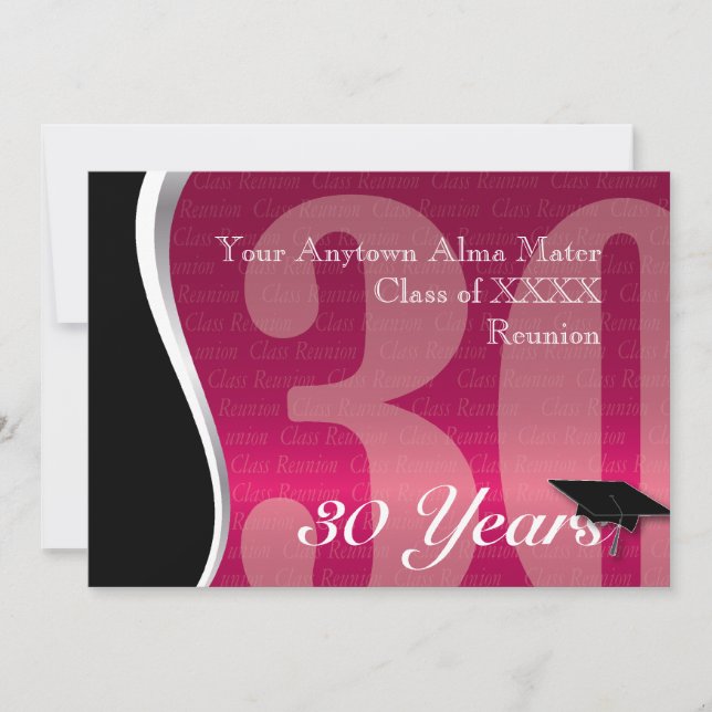 Invitation Retrouvailles personnalisables de 50 ans (Devant)