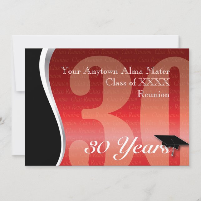 Invitation Retrouvailles personnalisables de 50 ans (Devant)