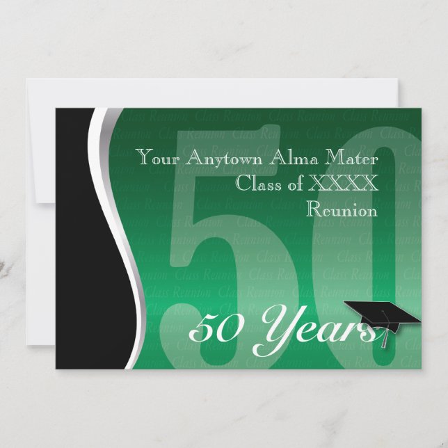 Invitation Retrouvailles personnalisables de 50 ans (Devant)