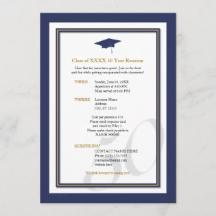 Invitation Retrouvailles personnalisables de 50 ans