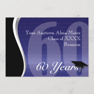 Invitation Retrouvailles personnalisables de 60 ans