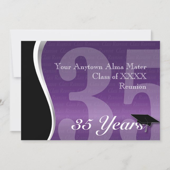 Invitation Retrouvailles personnalisables de classe 35 ans (Devant)