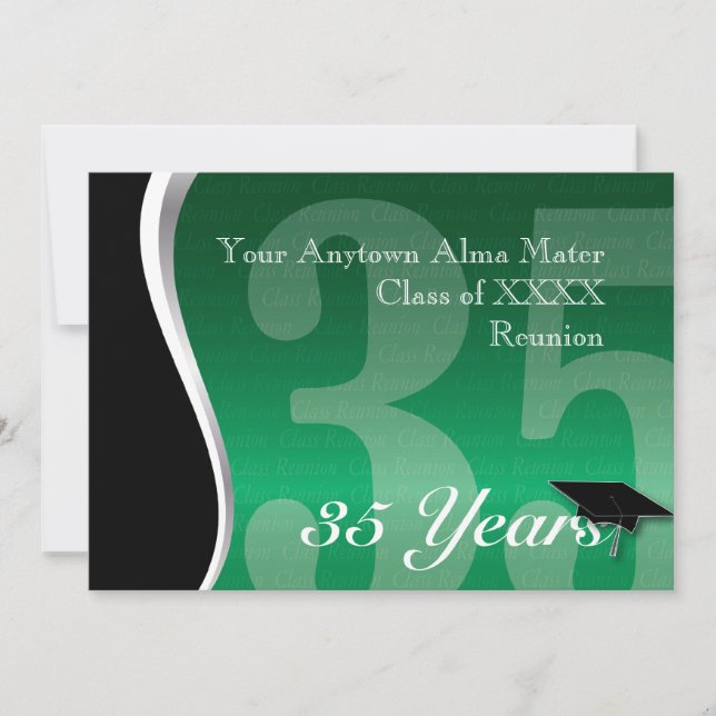 Invitation Retrouvailles personnalisables de classe 35 ans (Devant)