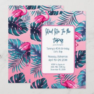 Invitation Retrouvez-Moi Dans Les Tropiques Filles Anniversai