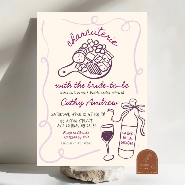 Invitation Réunion de baby shower fantaisiste avec la mariée  (Créateur téléchargé)