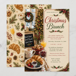 Invitation Réunion de brunch des Fêtes