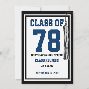 Invitation Réunion de classe avec couleurs changeantes