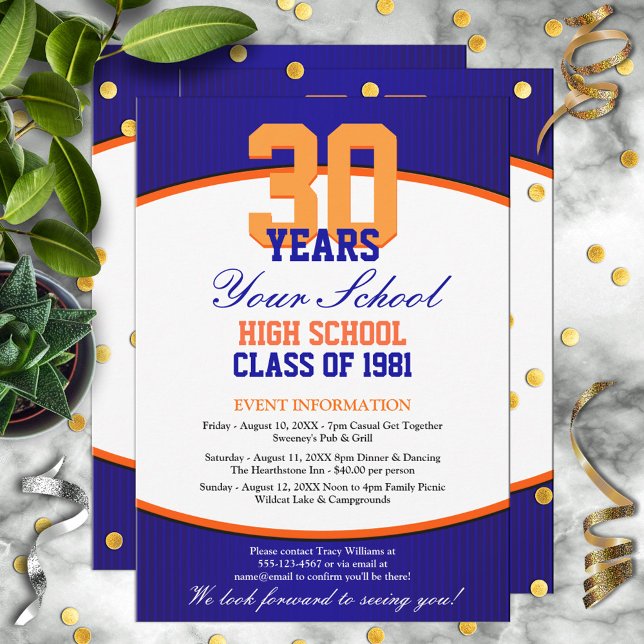 Invitation Réunion de classe personnalisable (Créateur téléchargé)